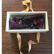 Świece zapachowe z dekoracją kpl 2 sztuki Piramida Bordo