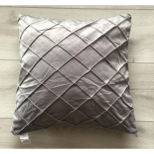 Poszewki Welurowe 40x40 Cm Przeszyte Romby Jasny Szary