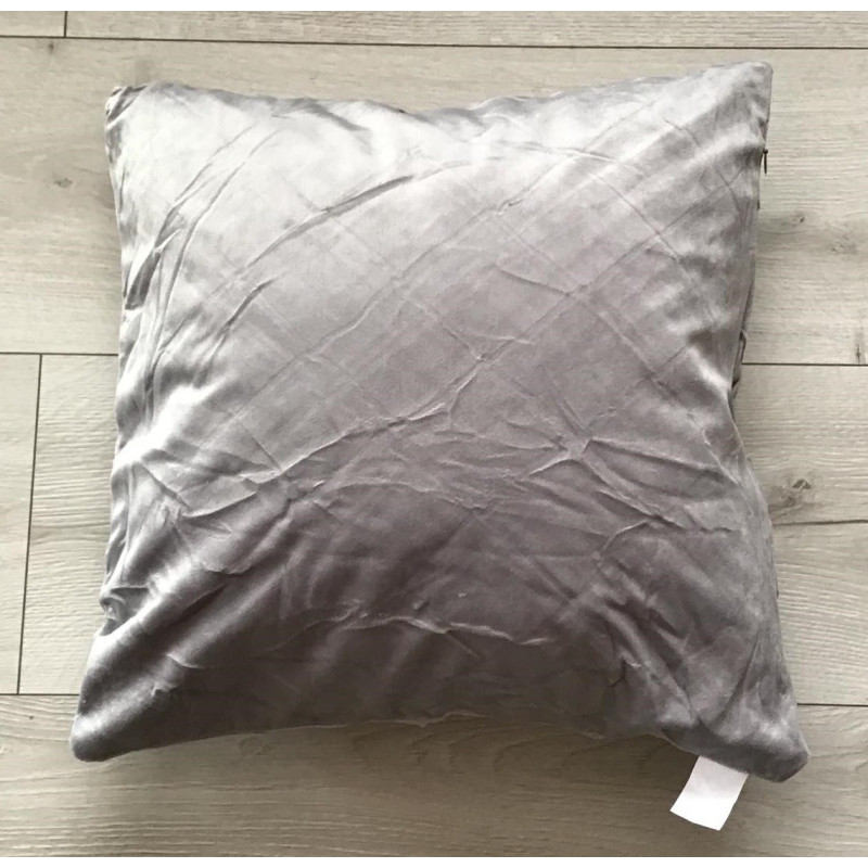 Poszewki Welurowe 40x40 Cm Przeszyte Romby Jasny Szary