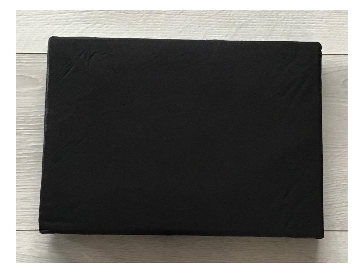 Prześcieradło Bawełniane Z Gumką 180x200cm Ciemny Czarny