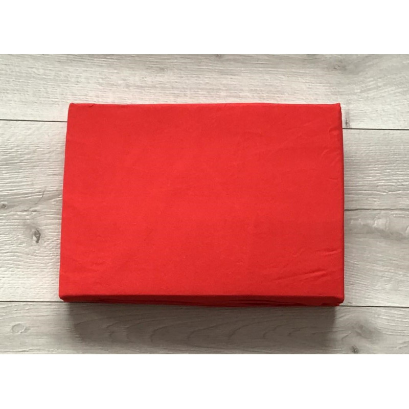 Prześcieradło Bawełniane Z Gumką 220x200cm Czerwone