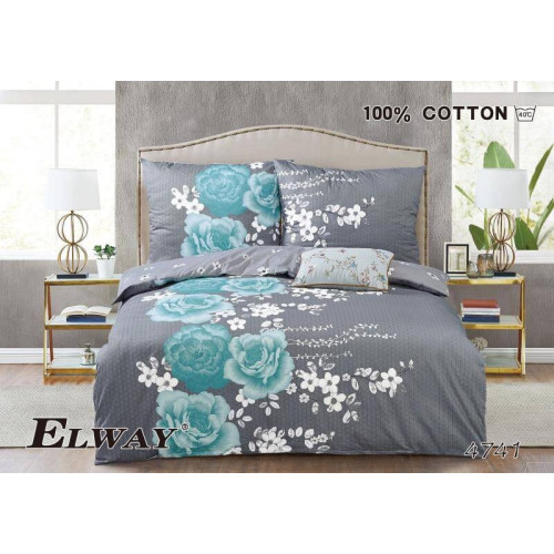 Pościel Dwustronna Bawełniana Elway 140/200 Kwiaty