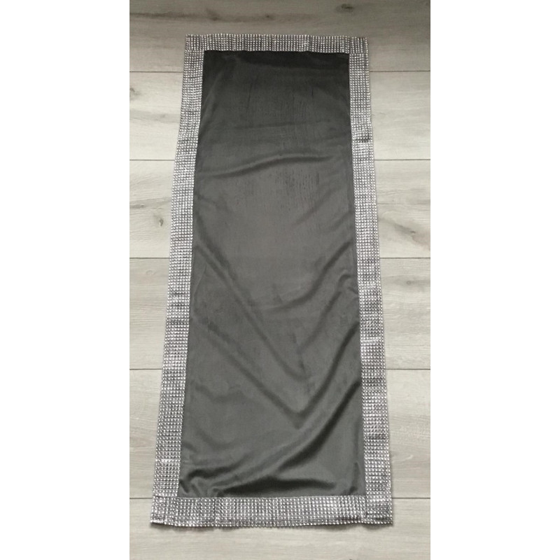 Bieżniki /Serwety Welurowe Obszyte Cekinami Szary