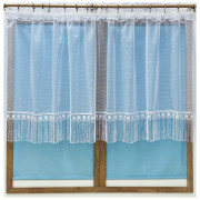 Firana Gotowa 300cmx100cm Biała Z Gipiurą 30cm