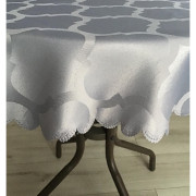 Obrus Okrągły Plamoodporny Maroko Szary