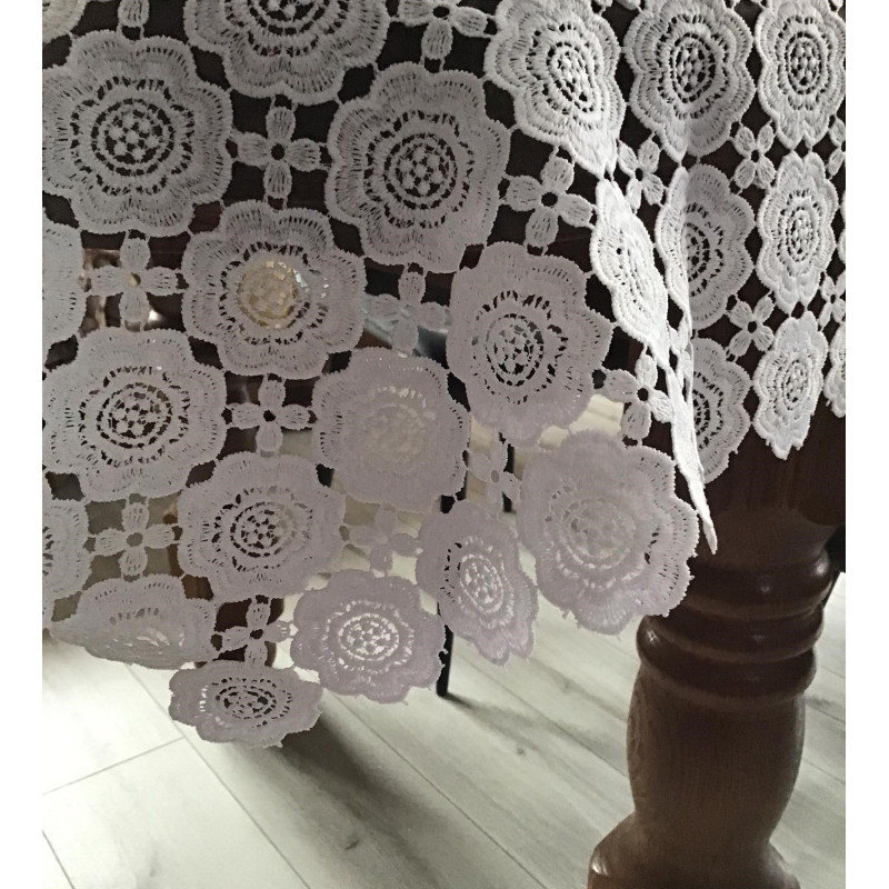 Obrus Z Gipiury Biały Cały Koronkowy