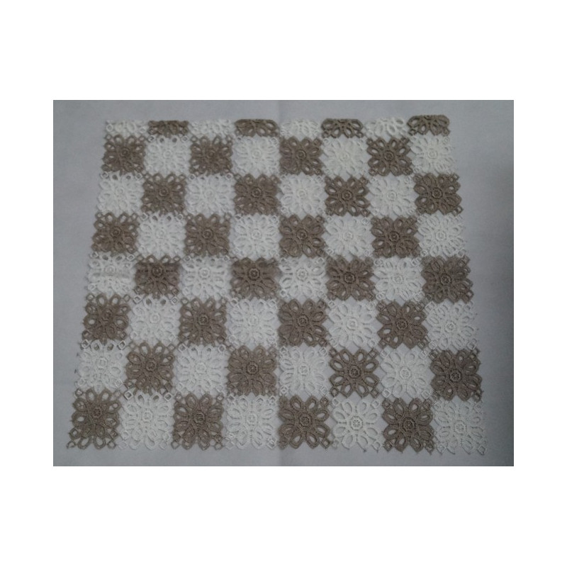 Obrus z Gipiury Kremowo/Beżowy Cały Koronkowy