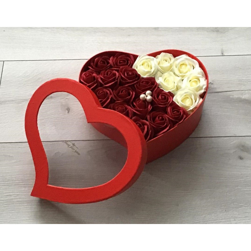 Bukiet Kwiatowy Mydlany W Kształcie Serca