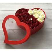 Bukiet Kwiatowy Mydlany W Kształcie Serca