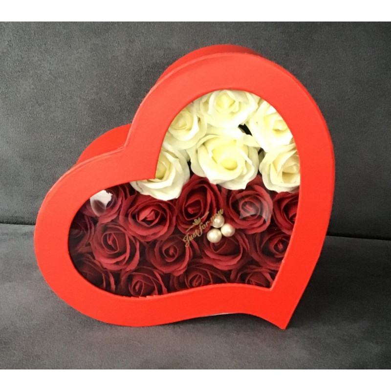 Bukiet Kwiatowy Mydlany W Kształcie Serca