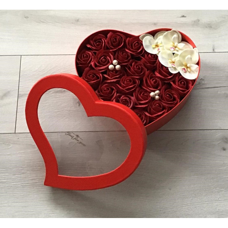 Bukiet Kwiatowy Mydlany W Kształcie Serca