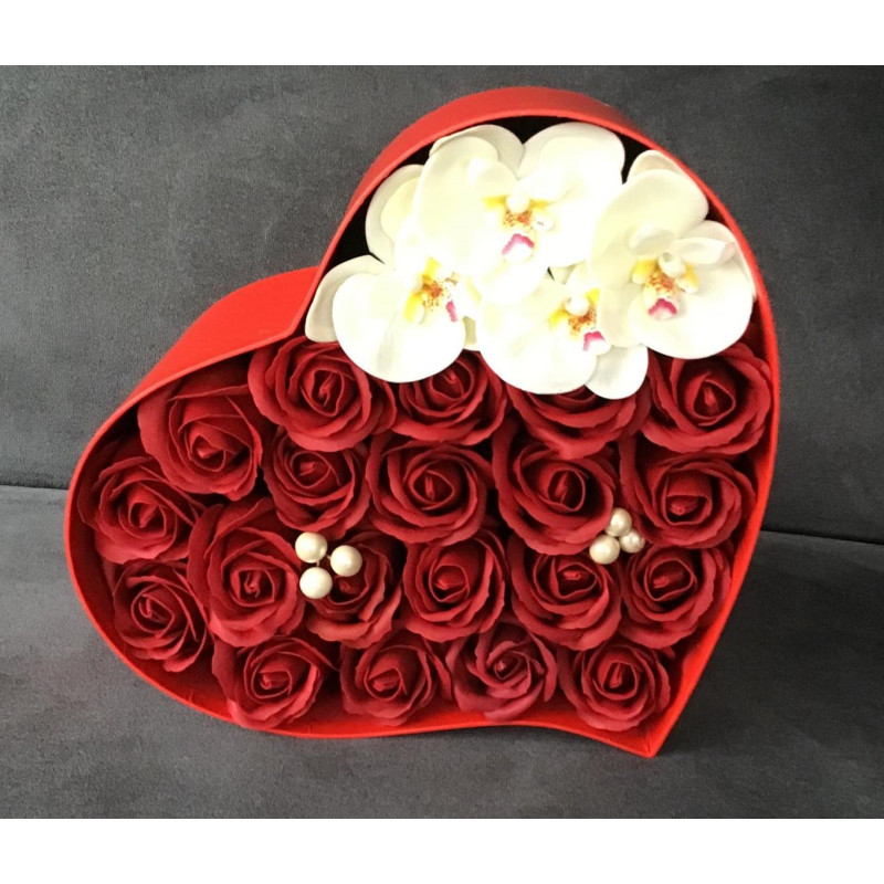 Bukiet Kwiatowy Mydlany W Kształcie Serca