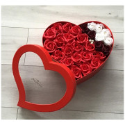 Bukiet Kwiatowy Mydlany W Kształcie Serca 2XL