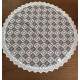 Obrus Okrągły Cały Koronkowy W Biało Szare Kwadraty