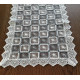 Bieżniki/Serwety Z Gipiury Całe Koronkowe W Biało Szare Kwadraty
