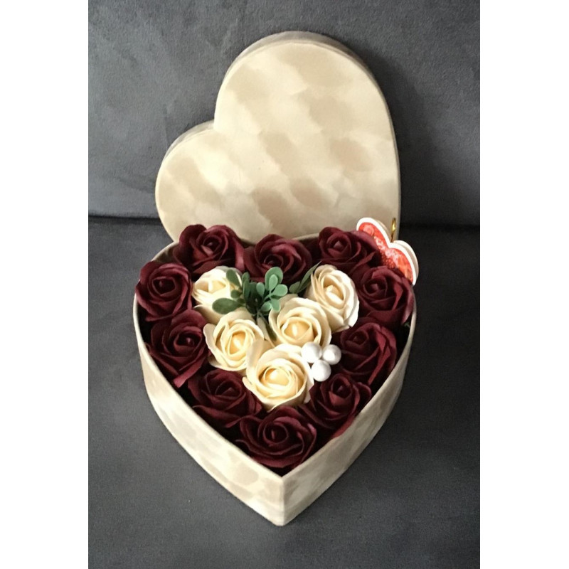 Flower Box Pachnący Mydlany Bukiet L Serce
