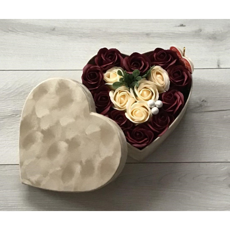 Flower Box Pachnący Mydlany Bukiet L Serce