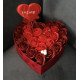 Flower Box Pachnący Mydlany Bukiet Serce XL Czerwone Róże
