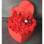 Bukiet Kwiatowy Mydlany W Kształcie Serca 2XL