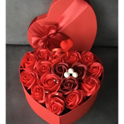 Bukiet Kwiatowy Mydlany W Kształcie Serca L