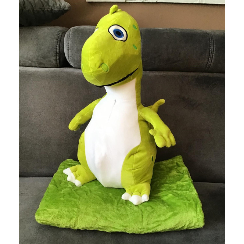 Koc Maskotka 2 W 1 Poduszka Dinozaur Zielony