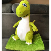 Koc Maskotka 2 W 1 Poduszka Dinozaur Zielony