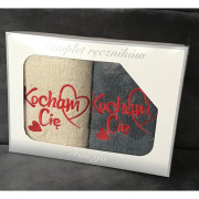 Ręczniki Z Haftem 50x90cm W Kartoniku Love