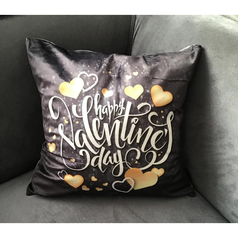 Poszewka Welvet Na Poduszkę 45x45cm Walentynki