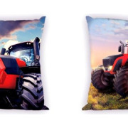 Poszewka Dwustronna Bawełniana 40x40cm Traktor Czerwony