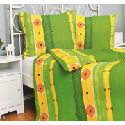 Komplet Pościeli Z Kory 100% Bawełna 160x200cm Pasy i Koła