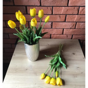 Tulipany Silikonowe 40cm Bukiet 5szt Żółte