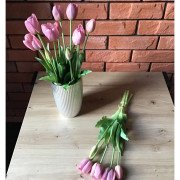 Tulipany Silikonowe 40cm Bukiet 5szt Pudrowy Róż