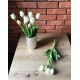 Tulipany Silikonowe 40cm Bukiet 5szt Biały