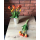 Tulipany Silikonowe 40cm Bukiet 5szt Pomarańczowy
