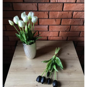 Tulipany Silikonowe 40cm Bukiet 5szt Czarny