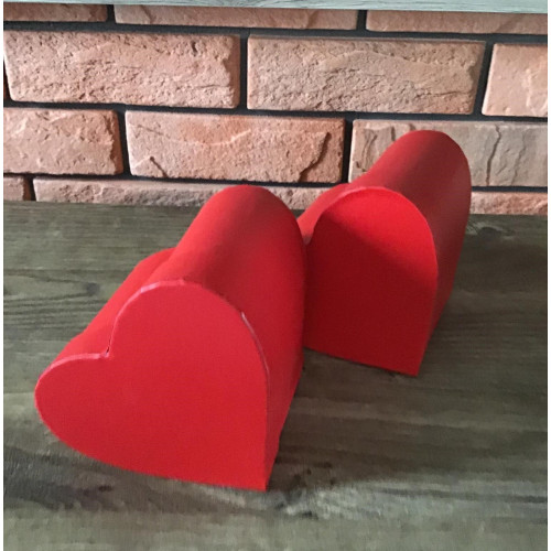 Zestaw 2 Pudełek Na Kwiaty Prezenty Serce Czerwone