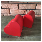 Zestaw 2 Pudełek Na Kwiaty Prezenty Serce Czerwone