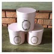 Zestaw 3 Pudełek Na Kwiaty Prezenty Cylinder Jasny Róż