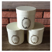 Zestaw 3 Pudełek Na Kwiaty Prezenty Cylinder Jasny Żółty