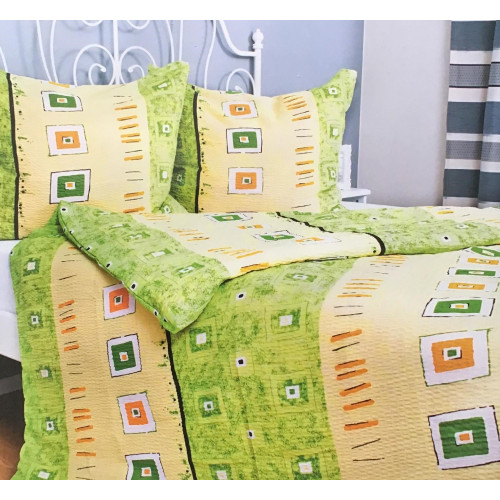 Komplet Pościeli Z Kory 100% Bawełna 160x200cm Grafika