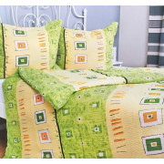 Komplet Pościeli Z Kory 100% Bawełna 160x200cm Grafika