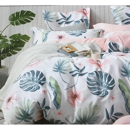 Pościel 160x200 Dwustronna Bawełna Satynowa Collection World Kwiaty