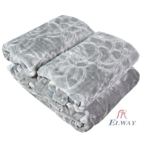 Komplet wytłaczany z fotelami Jasny Szary