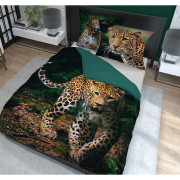 Pościel Holland Natura 100% Bawełna 220x200 Cm 3cz Brązowa Pantera