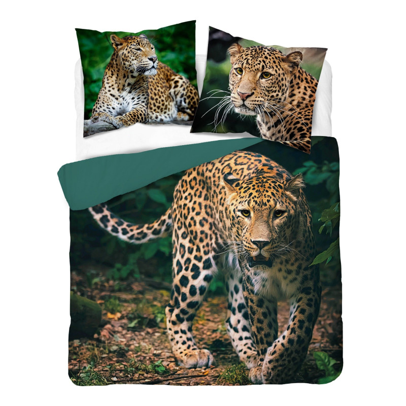 Pościel Holland Natura 100% Bawełna 220x200 Cm 3cz Brązowa Pantera