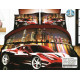 Pościel 3D Satyna Bawełniana 140/200 2 Części Auto