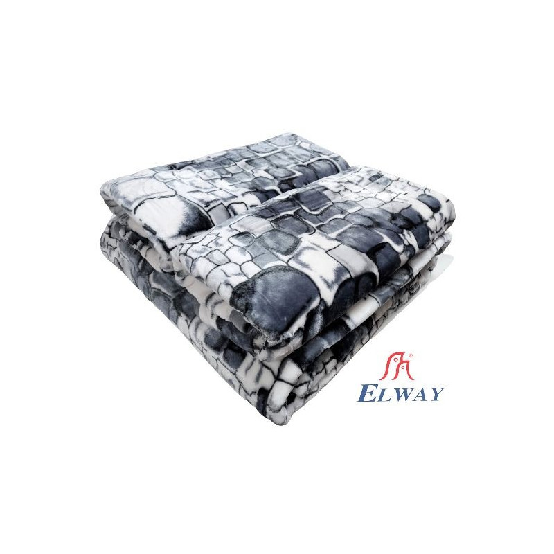 Komplet Koc Z Fotelami Gruby Kamienie Szare