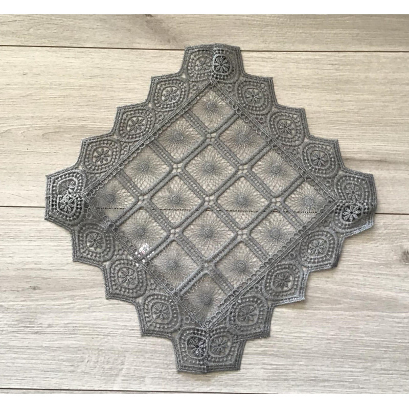 Serwetka 30x30cm Szara Koronkowa