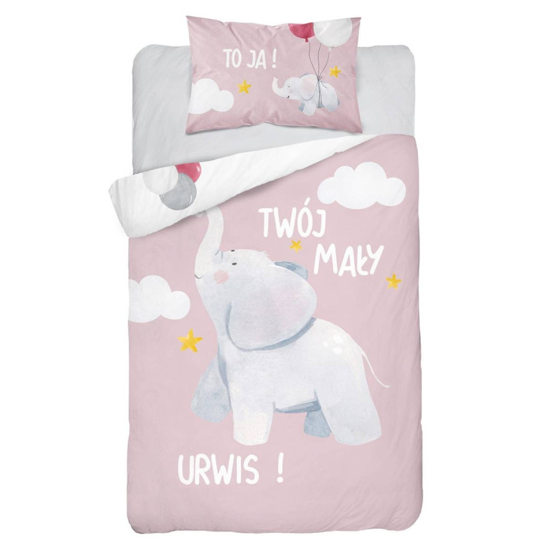 Pościel Dwustronna Bambusowa 100x135cm 2cz Słonik