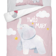 Pościel Dwustronna Bambusowa 100x135cm 2cz Słonik